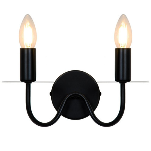 GoodHome Wall Lamp Mashatu 2-p E14, black