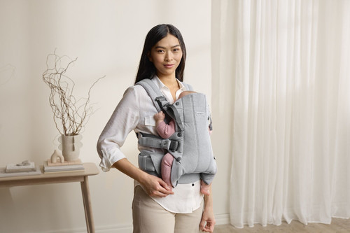 BABYBJORN Baby Carrier Harmony, Woven, Light grey mélange