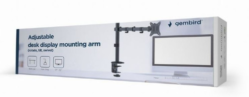 Gembird Adjustable Desk Display Mounting Arm, rotate, tilt, swivel, 17-32" 9kg