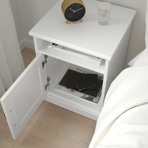 SONGESAND Nightstand, white, 42x40 cm