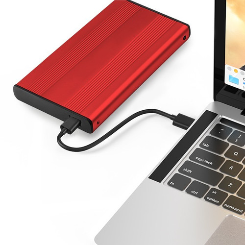 Qoltec External Hard Drive Case HDD/SSD 2.5'' SATA3 | USB 3.0, red