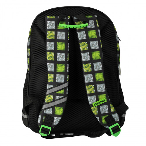 School Backpack Pixel, green