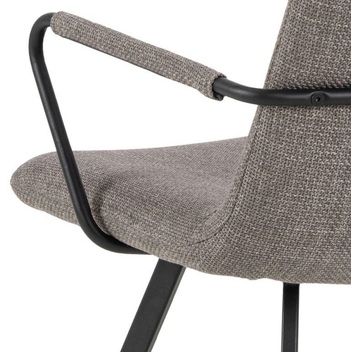 Dining Chair with Armrests Selina, dark grey