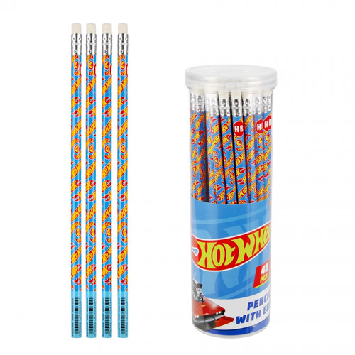 Starpak Pencil with Eraser Hot Wheels 48pcs