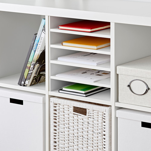 KALLAX Insert with 4 shelves, white,  33x36x33 cm