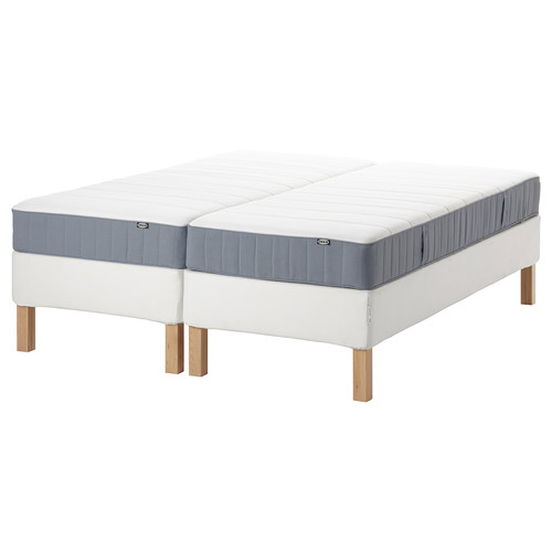 ESPEVÄR/VESTERÖY Divan bed, white/firm light blue, 180x200 cm