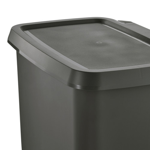 KNÖCKLA Pedal bin, dark grey, 25 l