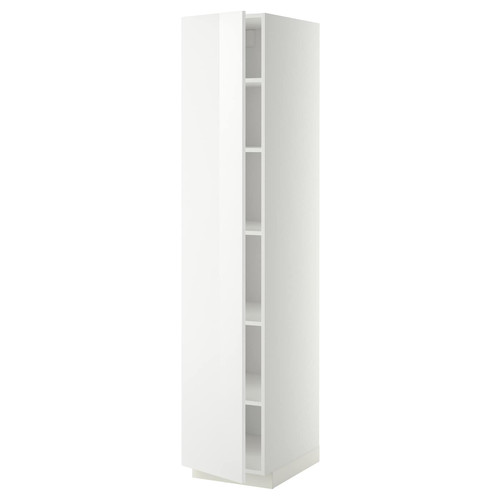 METOD High cabinet with shelves, white/Ringhult white, 40x60x200 cm