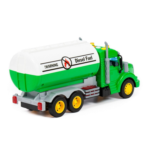 Tanker Truck with Light & Sound 34x12x19, green, 3+