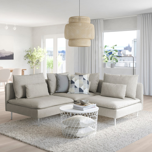 SÖDERHAMN Corner sofa, 3-seat, Viarp beige/brown