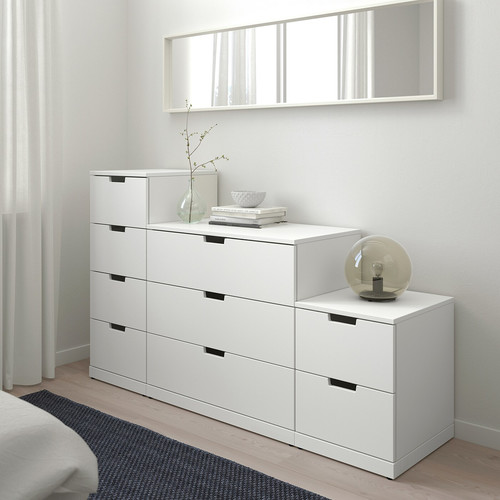 NORDLI Chest of 9 drawers, white, 160x99 cm