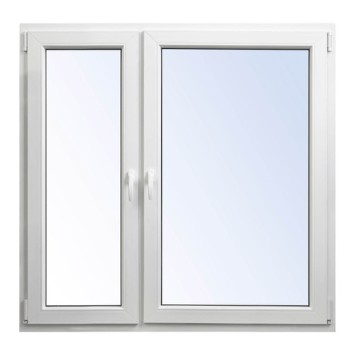Tilt and Turn/Casement Window PVC Triple-Pane 1465 x 1135 nn, asymmetrical, right, white