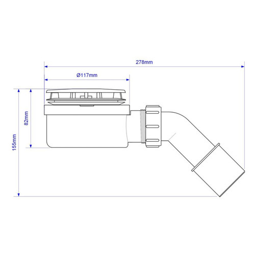 Shower Waste McAlpine 90mm