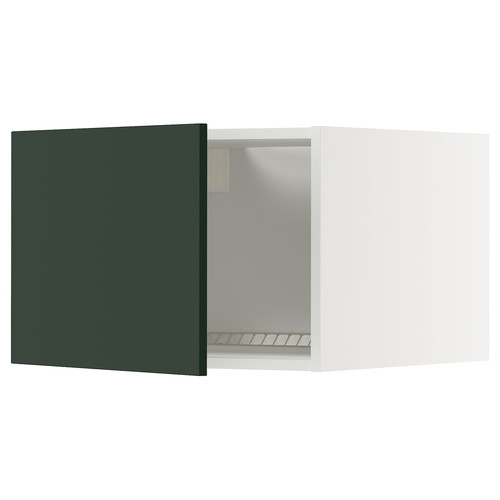 METOD Top cabinet for fridge/freezer, white/Havstorp deep green, 60x40 cm