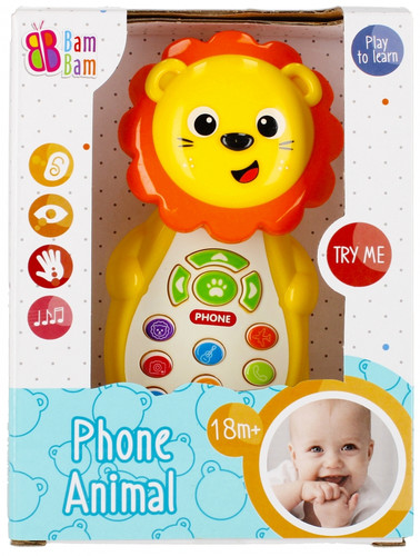 Bam Bam Musical Toy Phone Animal Lion 18m+