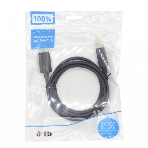 TB DisplayPort Cable M/M 1.8m, black