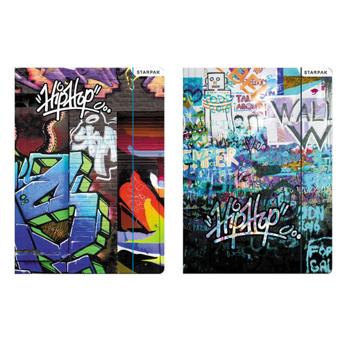 Folder with Elastic Band A4 Graffiti 10-pack, assorted patterns