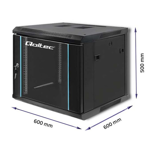 Qoltec Rack Cabinet 19", 9U, 600x500x600mm