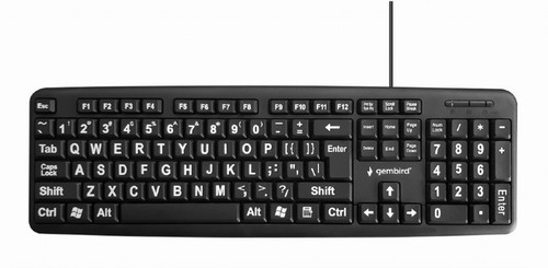 Gembird Wired Standard Keyboard USB with Big Letters