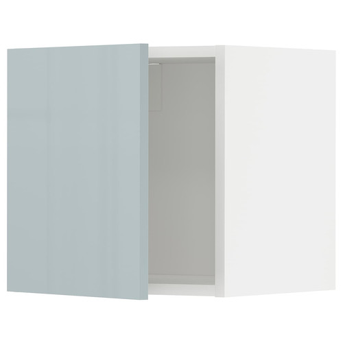 METOD Wall cabinet, white/Kallarp light grey-blue, 40x40 cm