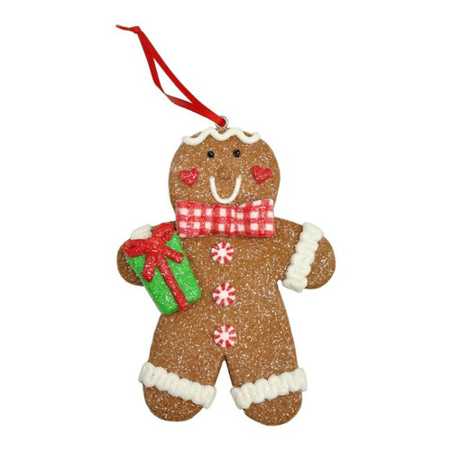 Christmas Hanging Decoration Gingerbread Man 11cm, random patterns