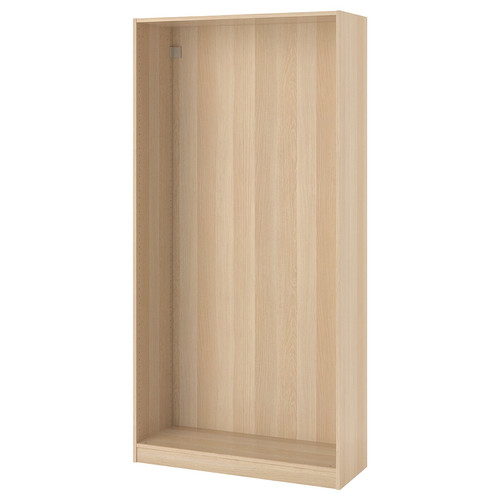 PAX  Wardrobe frame, white stained oak effect, 100x35x201 cm