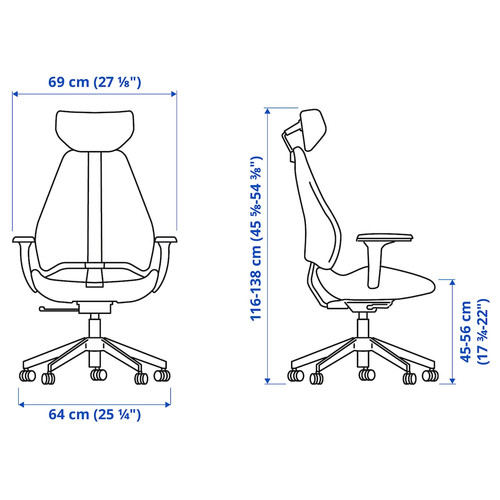 GRUPPSPEL Gaming chair, Gunnared black/grey