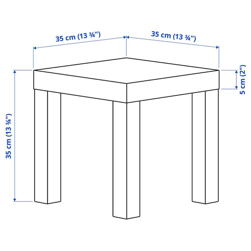 LACK Side table, white, 35x35 cm
