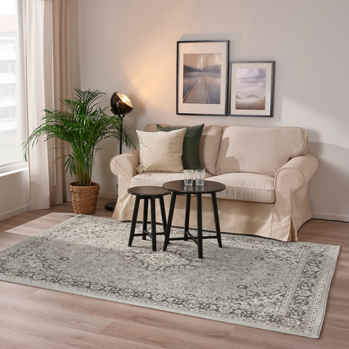 VEDBÄK Rug, low pile, light grey, 170x230 cm