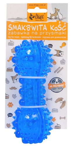 Dingo Dog Toy Bone for Treats 15x6cm, blue