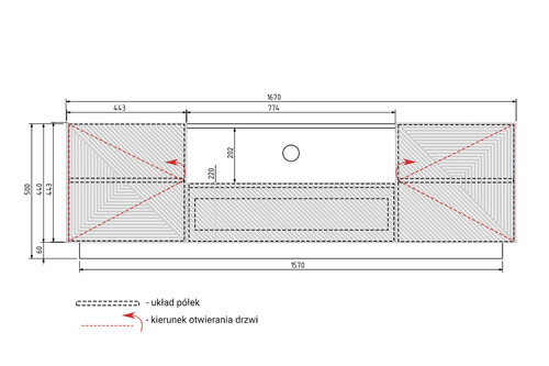 TV Cabinet Asha 167 cm, artisan/matt black