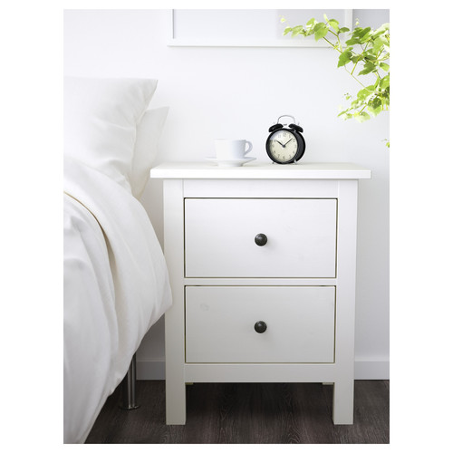 HEMNES Bedroom furniture, set of 3, white stain, 80x200 cm
