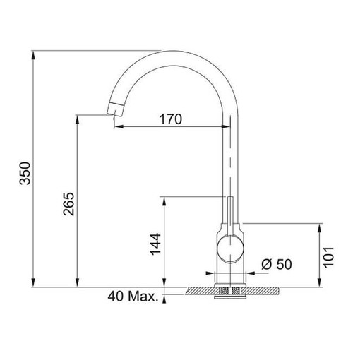 Franke Sink Mixer Tap Pola, onyx