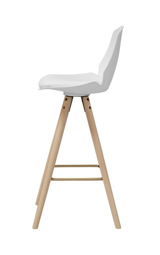 Bar Stool Oslo, wood/white