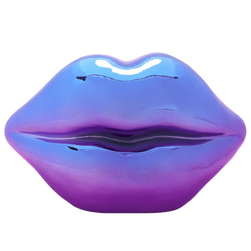 Decoration Lips, blue-purple