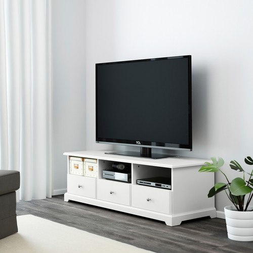 LIATORP TV bench, white, 145x49x45 cm