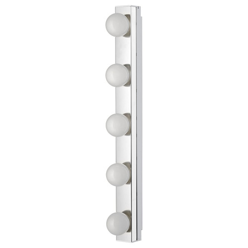 LEDSJÖ LED wall lamp, stainless steel