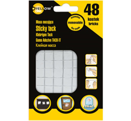 Yellow One Sticky Tack 48 Bricks