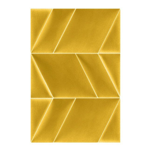 Upholstered Wall Panel Triangle Stegu Mollis 15x30cm 2pcs R, yellow