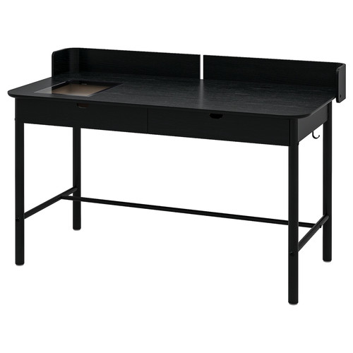 RIDSPÖ Desk, anthracite, 140x70 cm