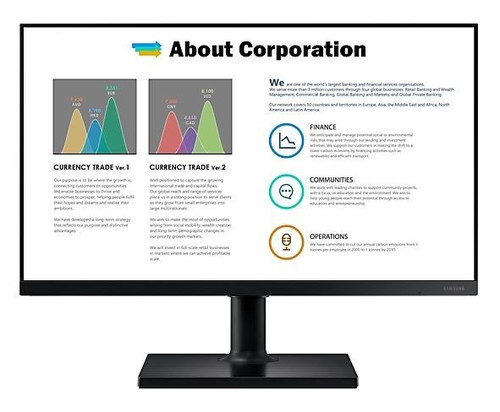 Samsung 27" Monitor IPS FHD 2xHDMI 1xDP 5ms LF27T450FZUXEN