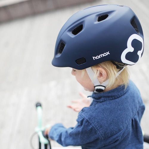 Hamax Children's Helmet Thundercap 52-56 - navy blue/white