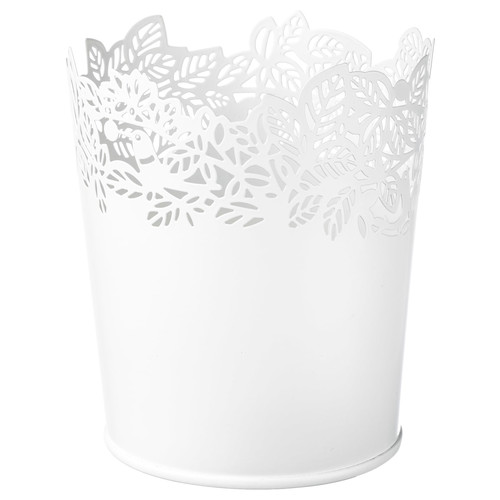 SAMVERKA Plant pot, white, 9 cm