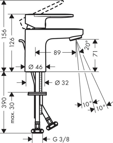 Hansgrohe Wash-basin Faucet Blend M, black