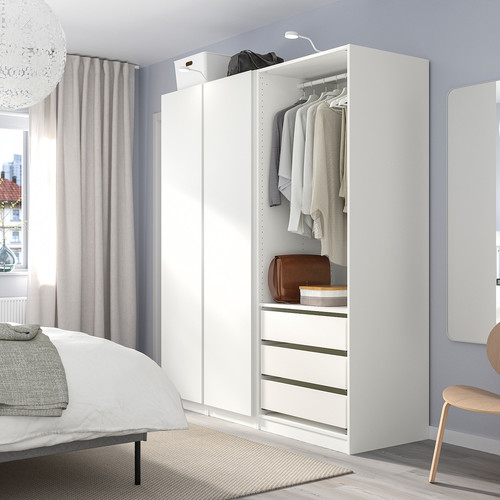 PAX / VIKANES Wardrobe, white, 175x58x201 cm