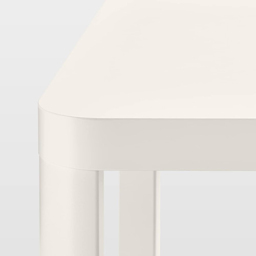 TINGBY Side table on casters, white, 50x50 cm