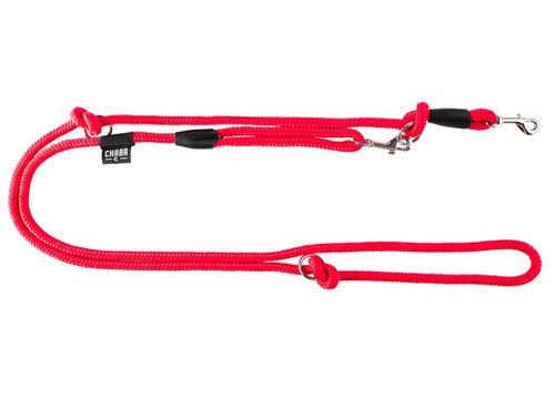 CHABA Adjustable Dog Leash 10mm x 138/260cm, red