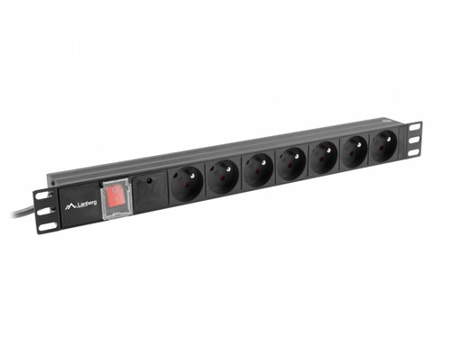 Lanberg Power Strip Rack PDU 1U 7x PL 2m