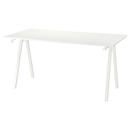 TROTTEN Desk, white, 160x80 cm