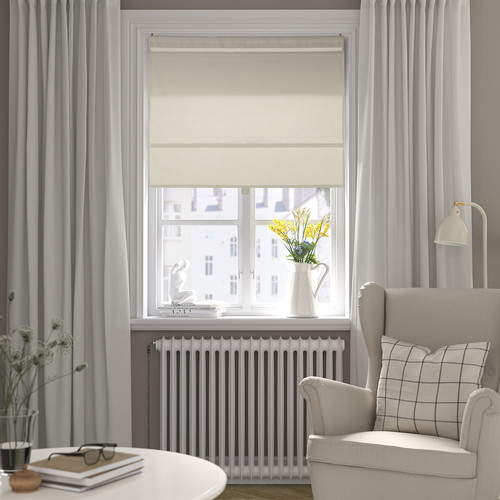 RINGBLOMMA Roman blind, beige, 100x160 cm